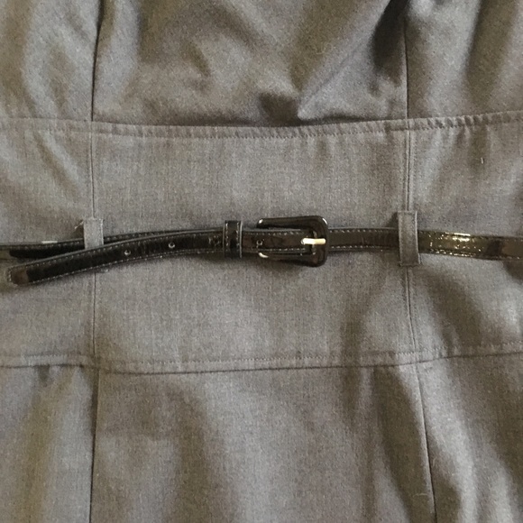 Gray Calvin Klein Belted Career Cowl Neck Dress - Picture 5 of 5